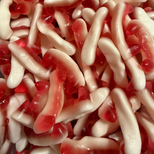 Bonbons dents de vampires fraise vanille 100g Moelleux Halal