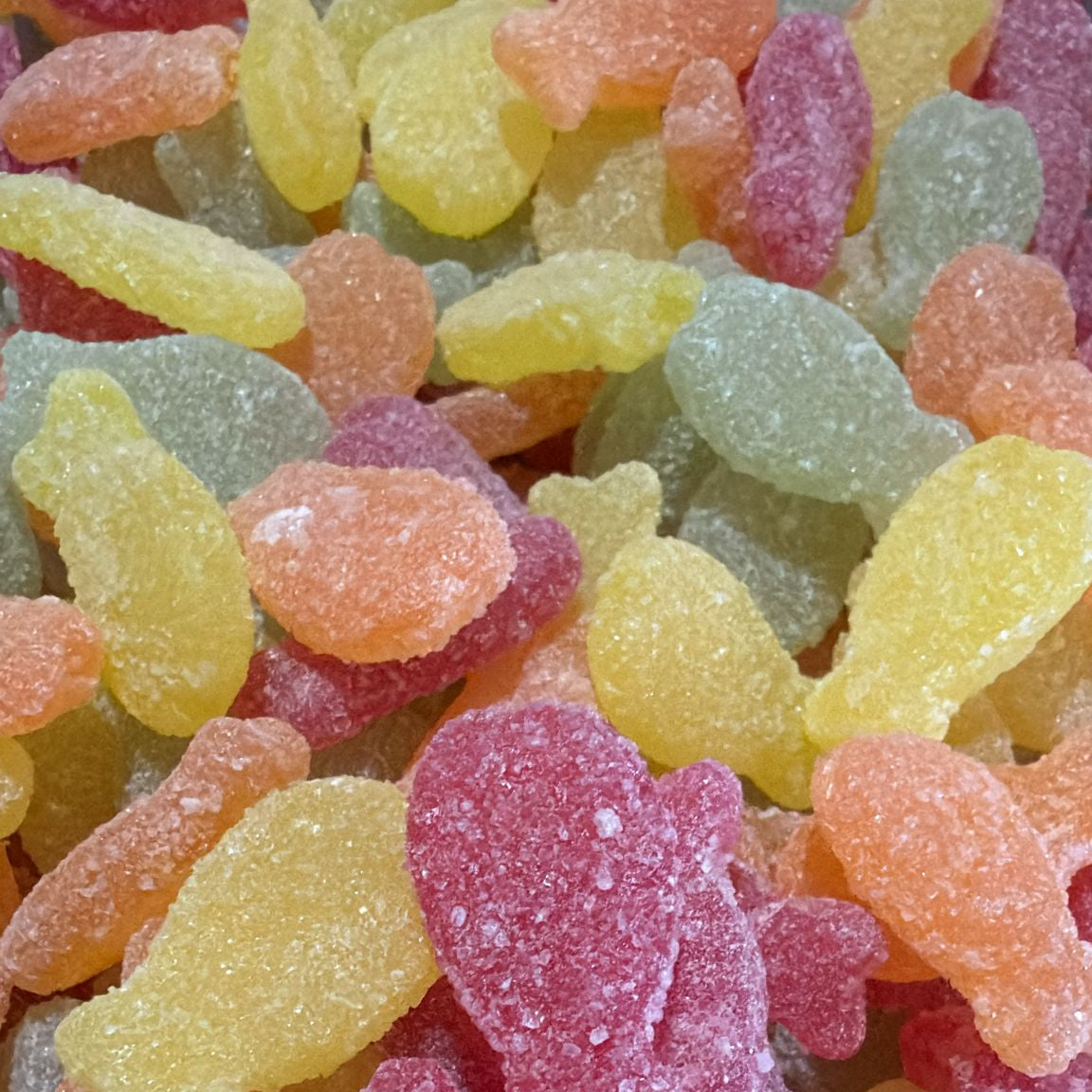 Bonbons Poissons saveur tropical sucrées / 100g