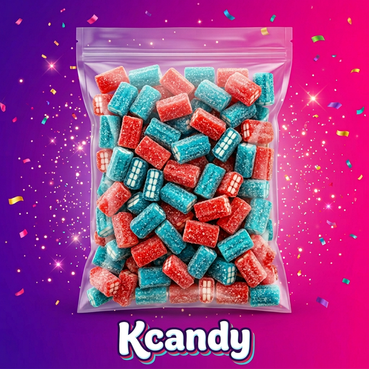 MIX BRIQUES ACIDULÉES - Fraise & Framboise Bleue by Kcandy ❤️💙
